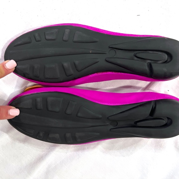 Paul Mayer Fuchsia/Orange Suede Flats - Picture 3 of 4